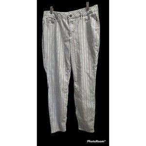 Needle & Cloth Sz 14 Striped Skinny Jeans